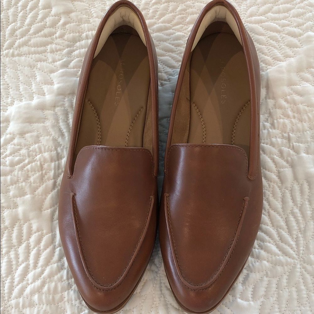 Aerosoles stacked heel loafer 8.5
